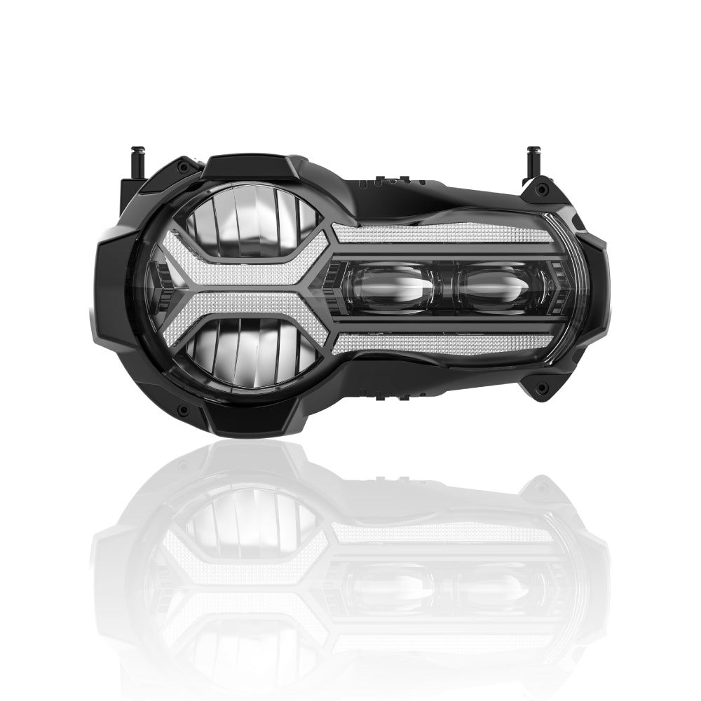 LOYO LED Headlight with Hi/Lo Beam & DRL for BMW R1200 GS R1250 (2014-2019) - E-Mark Approved - High Visibility Motorcycle Headlight for Night Riding & Adventure Tours
