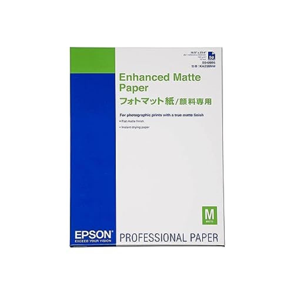 Epson Enhanced Matte Paper - A2 Size, 192 g/m2, 50 Sheets for Graphic Arts & Signage | Premium Quality for Professional Printing, Photography & Art Projects