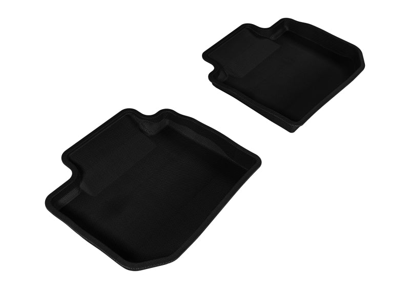 3D MAXpider Custom Fit All-Weather Floor Mats for 2012-2019 Subaru Impreza/XV Crosstrek/WRX/STI - Kagu Series 2nd Row Liners (Black) | Durable Protection for Mud, Snow & Spills | Perfect for Daily Commute & Road Trips