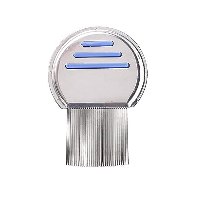 LANELLIE Stainless Steel Lice Comb for Head Lice & Nits Removal - Durable Metal Lice Treatment Comb (Pack of 1) - Perfect for Kids & Adults Hair Care at Home or School