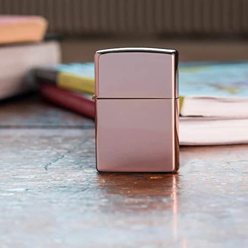 Personalized Engraved Zippo Windproof Lighter - Rose Gold 49190 with Custom Message, Perfect for Gifts, Collecting & Outdoor Adventures