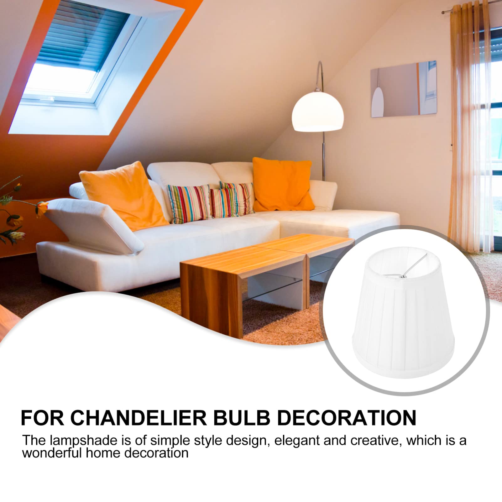 OSALADI Fabric Clip-On Lampshade - Decorative Hanging Lamp Shade for Table & Ceiling Lights, 1PC Elegant Cloth Lamp Cover - Perfect for Living Room, Bedroom & Office Lighting Decor