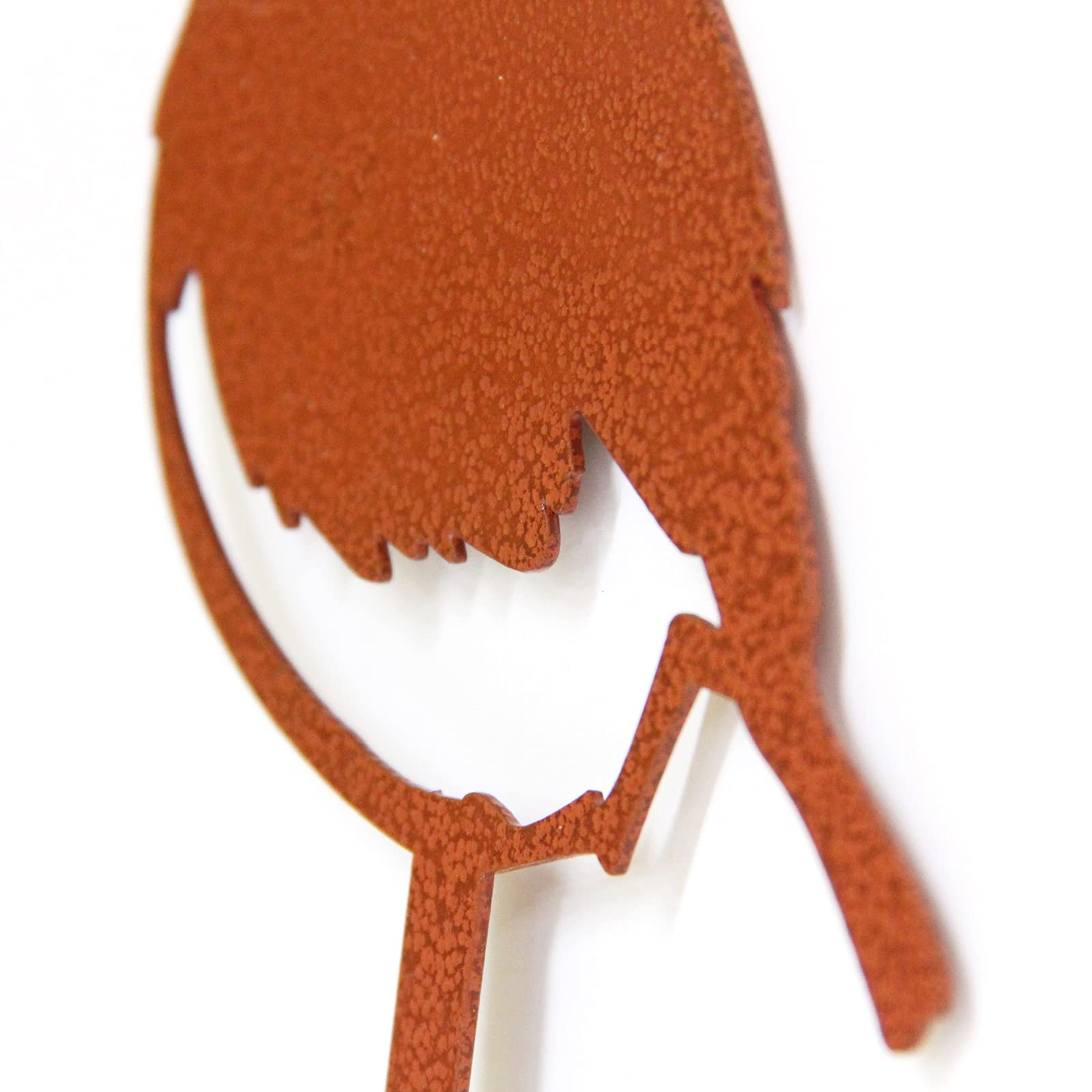 Powder Coated Garden Stakes with Chickadee Design - Rust-Resistant Metal Plant Markers for Outdoor Flower Beds, Vegetable Gardens & Lawn Decor (Set of 6) | Perfect for Spring Planting, Backyard Landscaping and Bird Lover Gifts