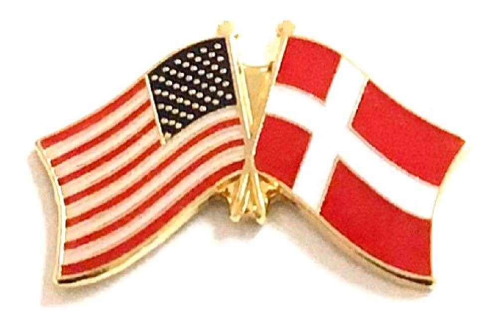 50 Pack Denmark International Double & Friendship Flag Lapel Pins - Enamel Tie & Hat Pin Badges for Collectors, Travelers & Gifts (100+ Countries Available) - Perfect for Events, Souvenirs & Cultural Exchange