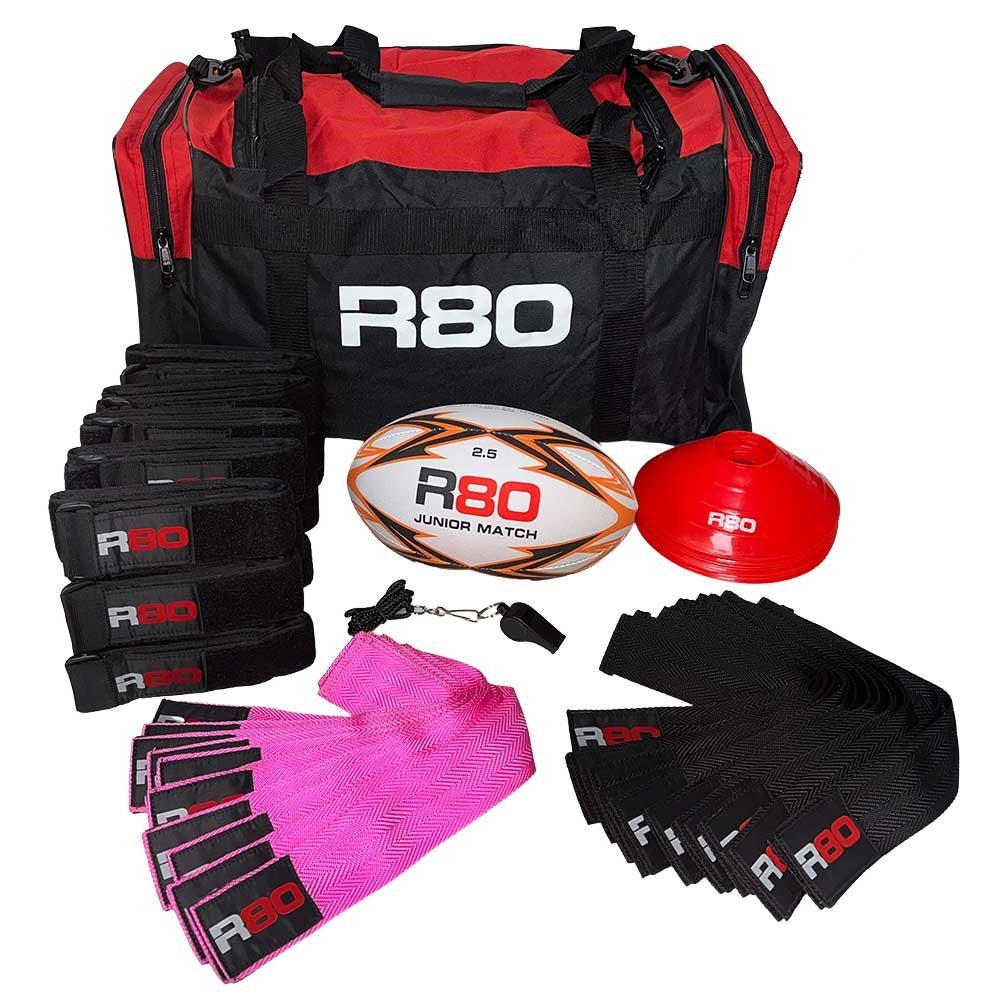 R80 Junior Rippa Rugby Game Sets for 15 Player Teams - Perfect for Youth Rugby Training, School Sports & Team Building Activities