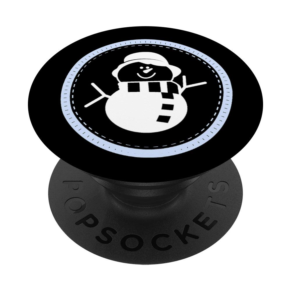 Simply Cute Snowman Phone Stand & PopSockets Swappable PopGrip - Perfect for Winter Holidays, Office Desk & Car Use