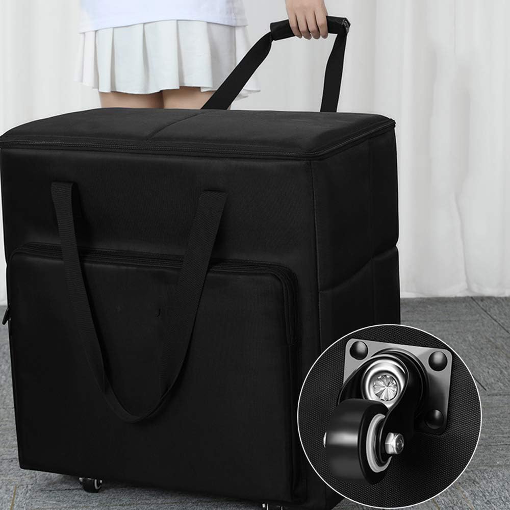 Buwico 27-Inch Rolling Desktop PC Travel Case - Heavy Duty Computer Carrying Bag with Wheels for CPU, Monitor, Keyboard & Accessories | Perfect for Office, Home & Business Travel
