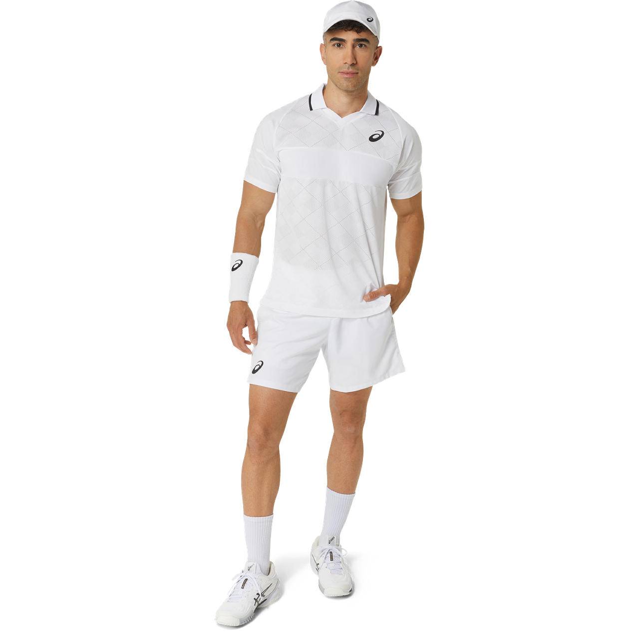 ASICS Men's Match Actibreeze Performance Polo Shirt - Breathable, Moisture-Wicking Tennis & Golf Shirt (Brilliant White) - Ideal for Sports & Casual Wear