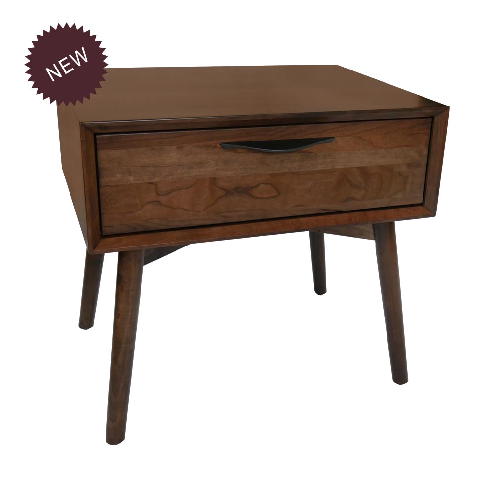 Kenton Solid Wood Nightstand with 1 Drawer - Modern Bedside Table for Bedroom, Living Room, or Office - Stylish Storage Solution for Home Decor
