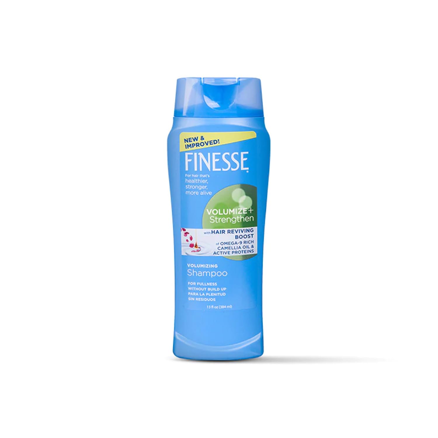 FINESSE Volumize + Strengthen Shampoo for Thicker, Fuller Hair - 13 Fl Oz Sulfate-Free Volumizing Shampoo for Fine & Thin Hair - Adds Body & Shine - Salon Quality Hair Care for Daily Use at Home