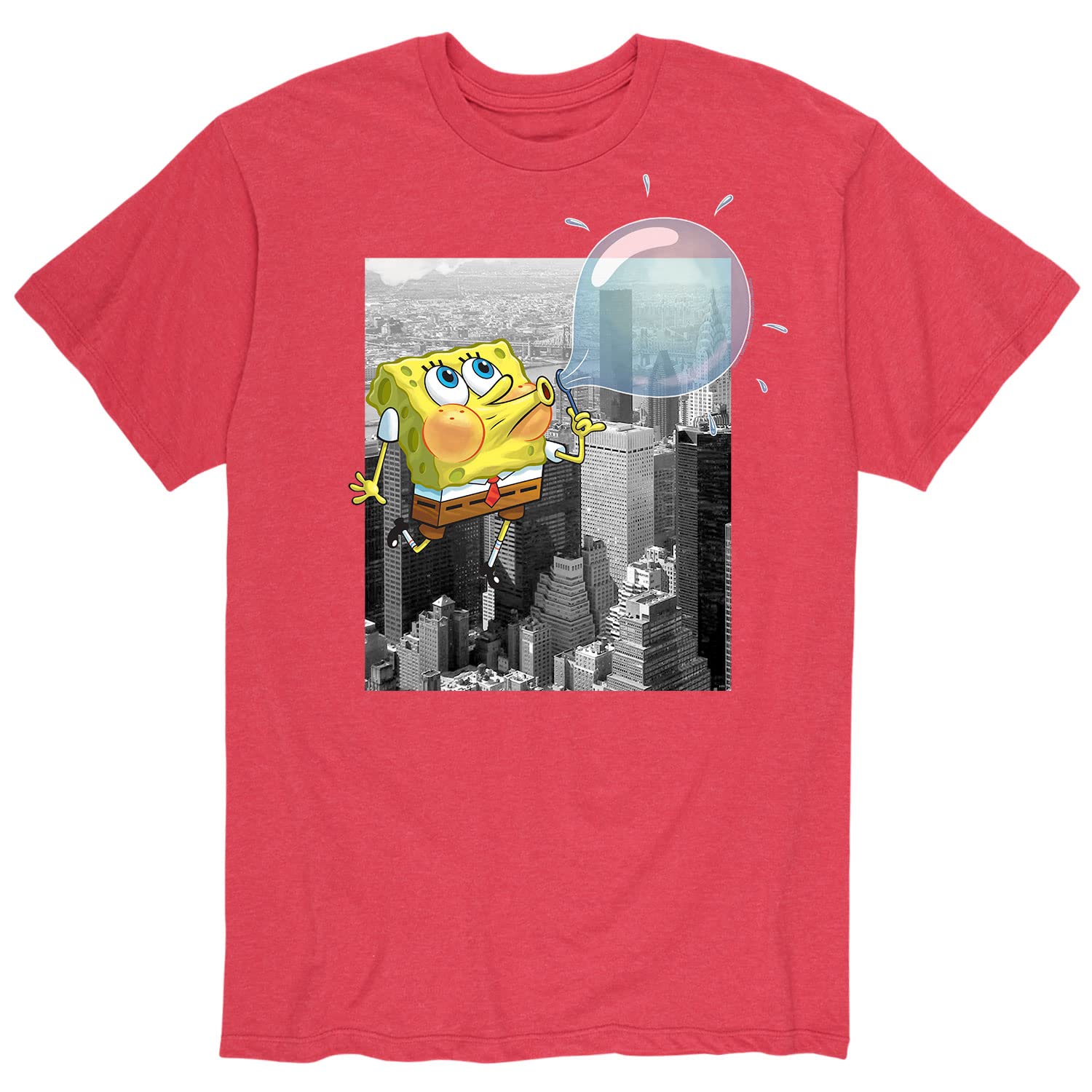 HYBRID APPAREL Spongebob Squarepants Graphic T-Shirt for Men - Soft Cotton Short Sleeve Tee with Spongebob & Friends Print - Casual Wear, Gift for Fans, Cartoon Lovers