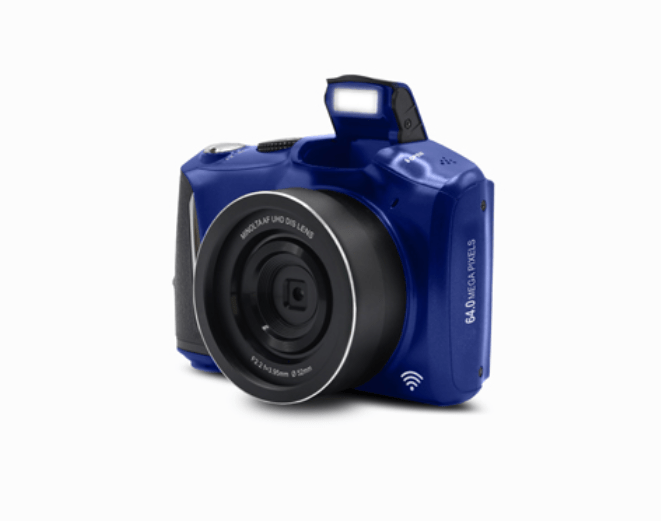 MINOLTA MND55 64MP Autofocus Digital Camera with 4K Ultra HD Video, WiFi Connectivity & Bluetooth (Blue) - Perfect for Travel Photography, Vlogging, and Outdoor Adventures