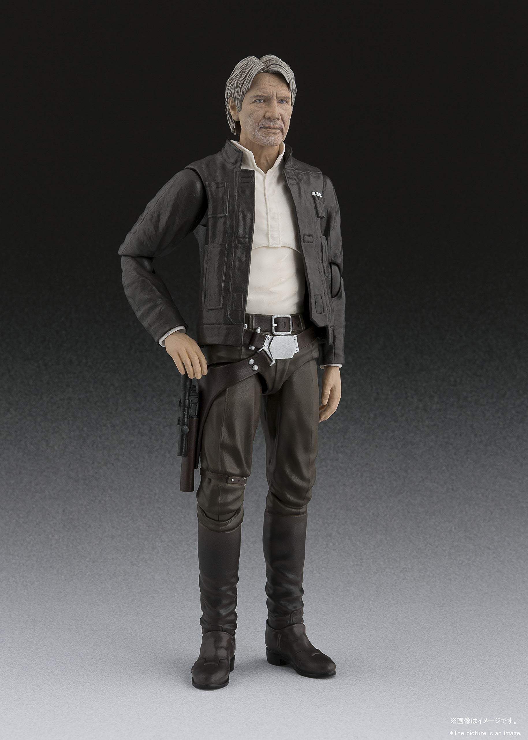 Bandai S.H.Figuarts Han Solo Action Figure - Star Wars The Force Awakens Collectible Toy for Display & Play | Perfect for Fans, Collectors & Gift Giving