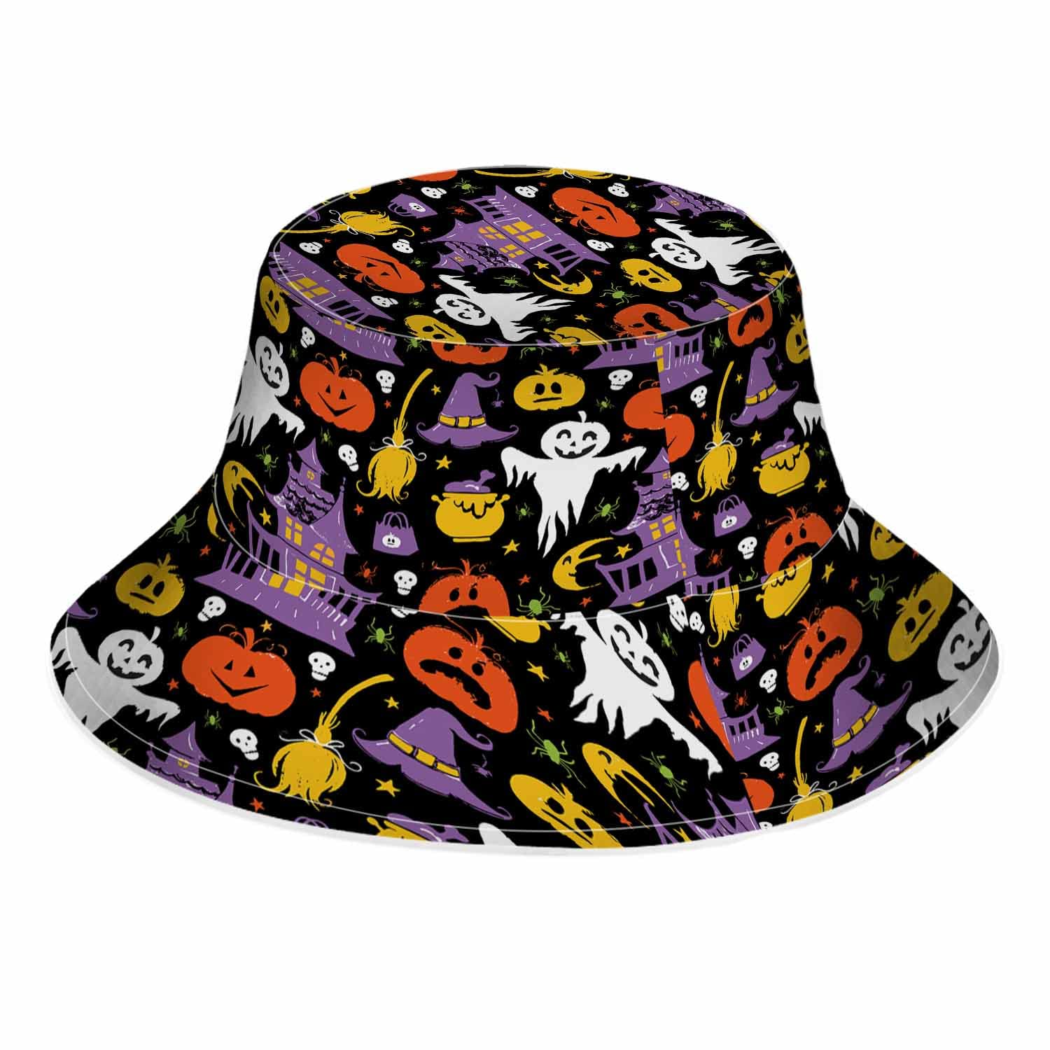 WONDERTIFY White Tulips Bucket Hat for Women - Summer Floral Sun Hat with Wide Brim - Perfect for Beach, Garden, and Outdoor Activities