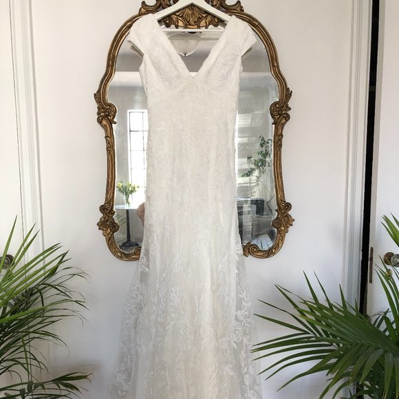 BHLDN Jenny Yoo Tierney Wedding Gown - Elegant A-Line Bridal Dress for Formal Ceremonies & Evening Receptions