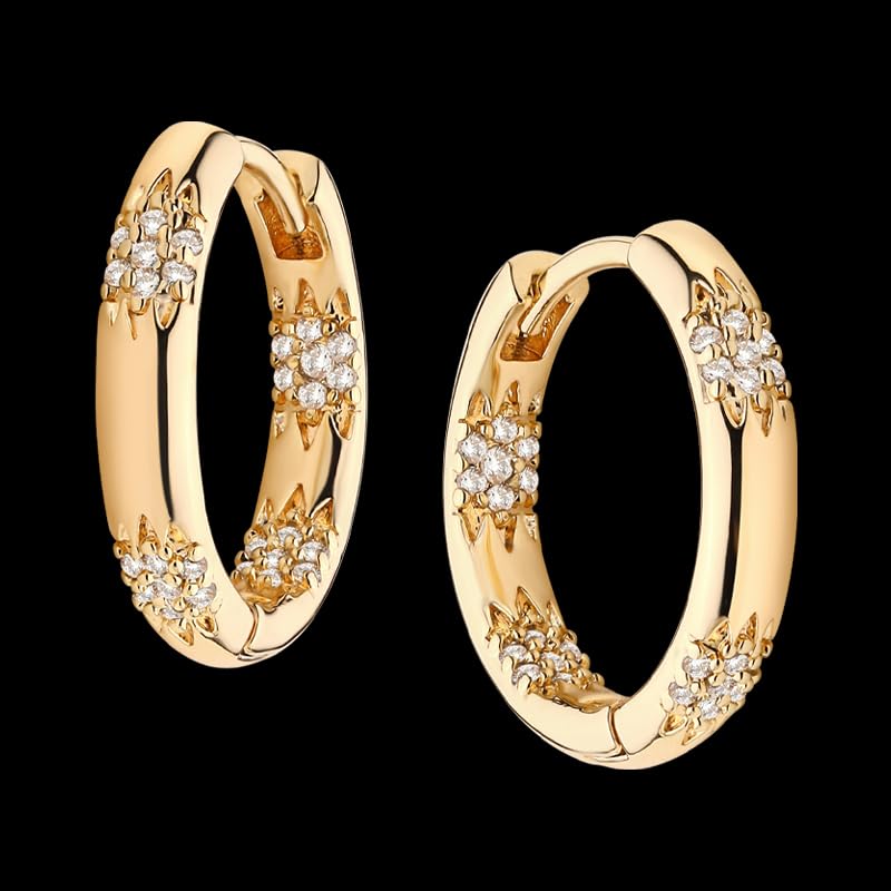 flower cz hoop
