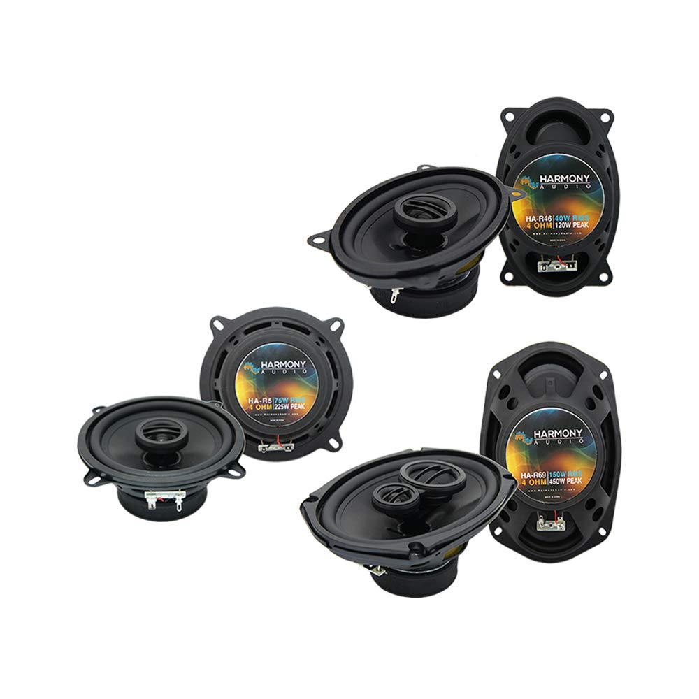 1996-1999 Cadillac DeVille Replacement Speakers & Grills - Harmony Audio HA-R46 HA-R69 HA-R5 Upgrade Kit - Premium Factory Compatible Car Audio System for Enhanced Sound Quality - Perfect for Road Trips & Music Lovers