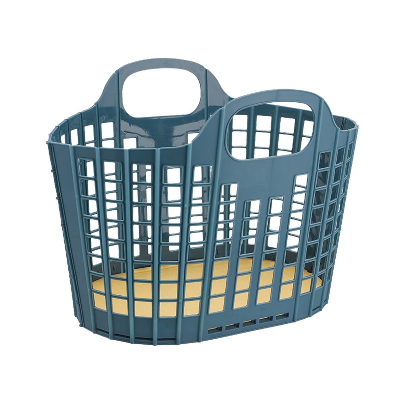 Foldable Storage Basket for Fruits and Vegetables - Portable Vacuum Seal Food Containers with Hollow Design (Blue, One Size) - Perfect for Kitchen, Pantry, Picnics and Camping