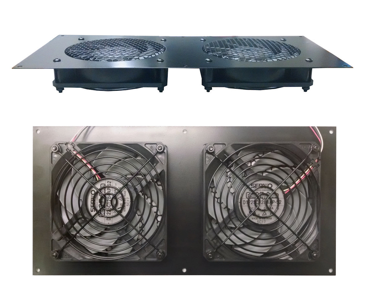 Coolerguys Dual Thermal Control 120mm AV Cabinet Cooler with Gentle Typhoon Fans - Quiet Cooling Solution for Home Theater & Server Racks (Model CABCOOL1202 MGTF)