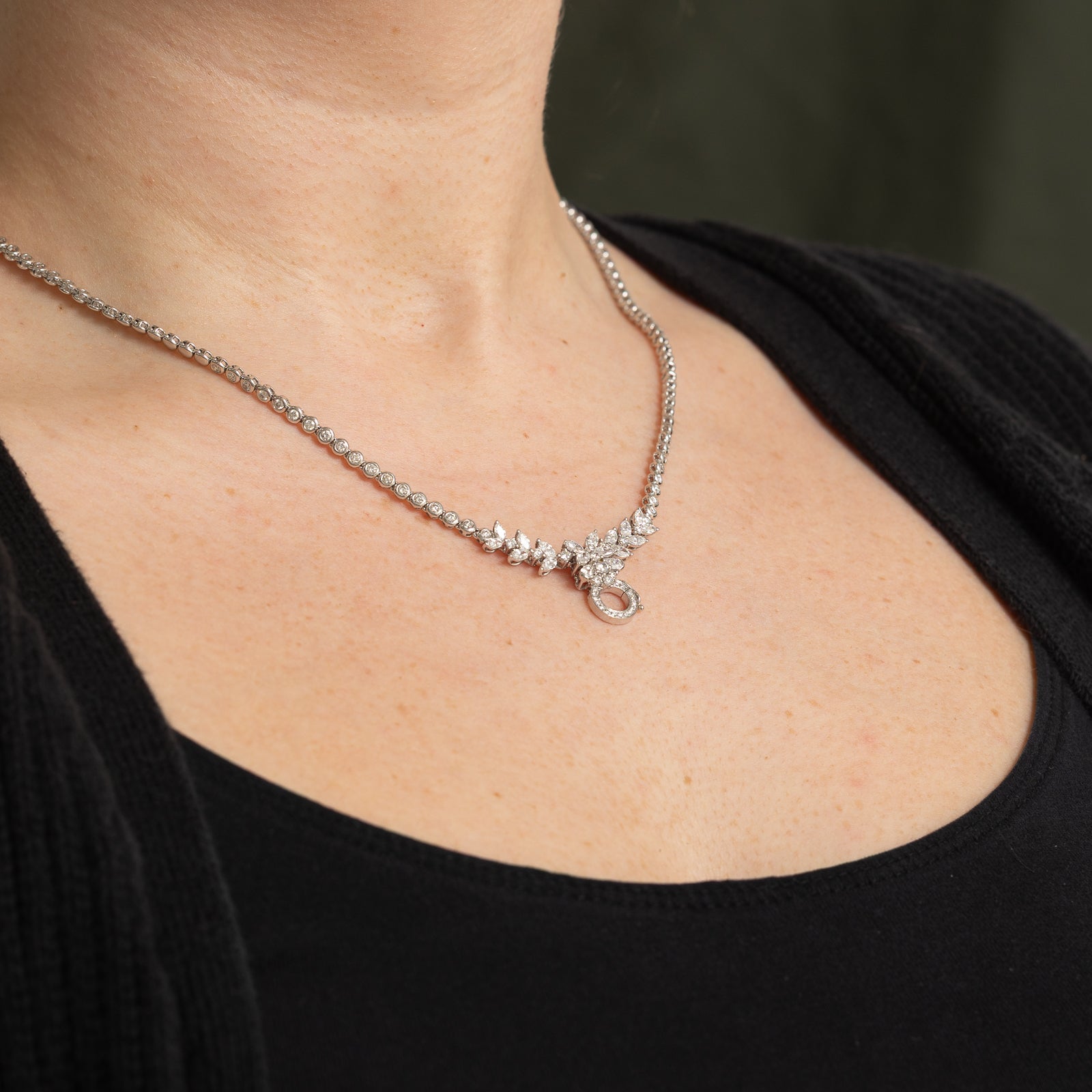 2.50ctw Diamond Encrusted Necklace | 18K Gold Pendant | Elegant Jewelry Gift for Women | Perfect for Weddings, Anniversaries & Special Occasions