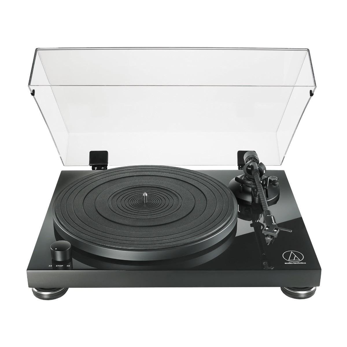 Audio Technica AT LPW50PB Fully Manual Belt Drive Turntable - Vintage Vinyl Record Player with Adjustable Counterweight & Anti-Skate Control - Perfect for Home Listening, DJing & Music Enthusiasts