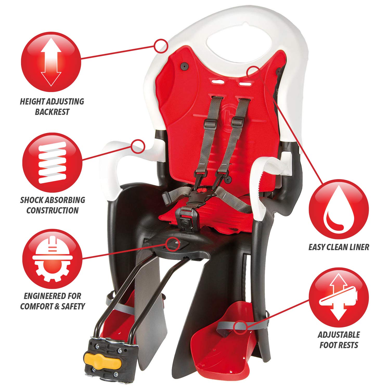 Best Bicycle Baby Carrier - Adjustable Stem, Seatpost & Rack Mounts for Safe Cycling with Kids | Perfect for Family Rides, Commuting & Outdoor Adventures