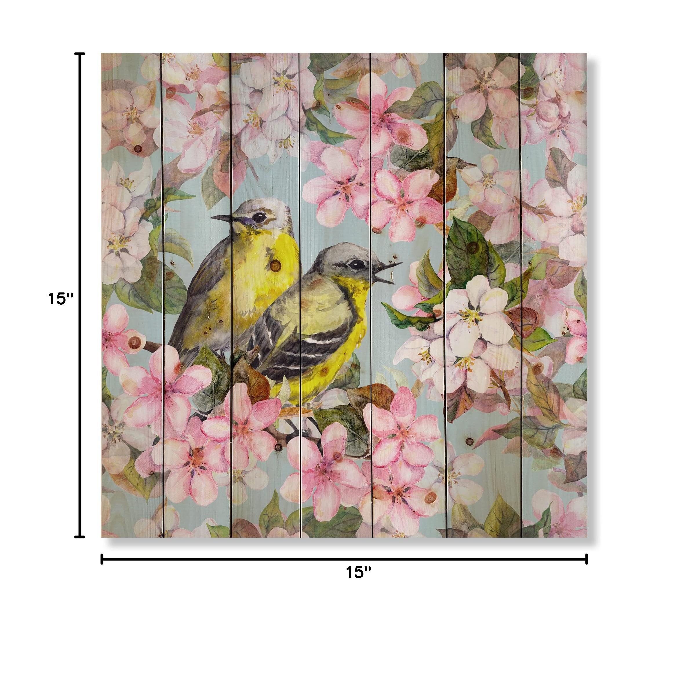 Pink Cherry Sakura Wood Wall Art - Traditional Pine Decor for Living Room