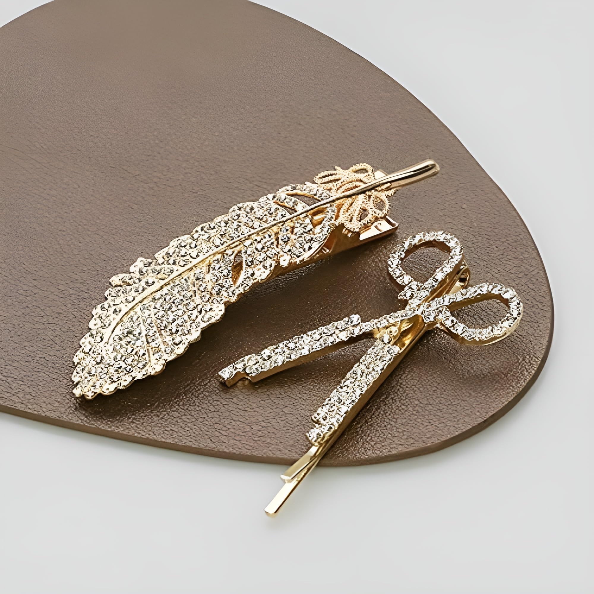 BellaStella Korean Stylish Pearl Rhinestone Hair Clips - Elegant Bobby Pins with Marble Alligator Design for Women | Perfect for Weddings, Parties, and Daily Hair Accessories