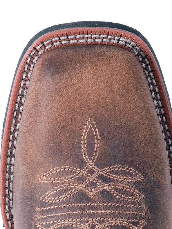 Laredo 7812 Men's KANE Leather Boots - Distressed Tan Brown Work Boots for Outdoor, Hiking & Casual Wear