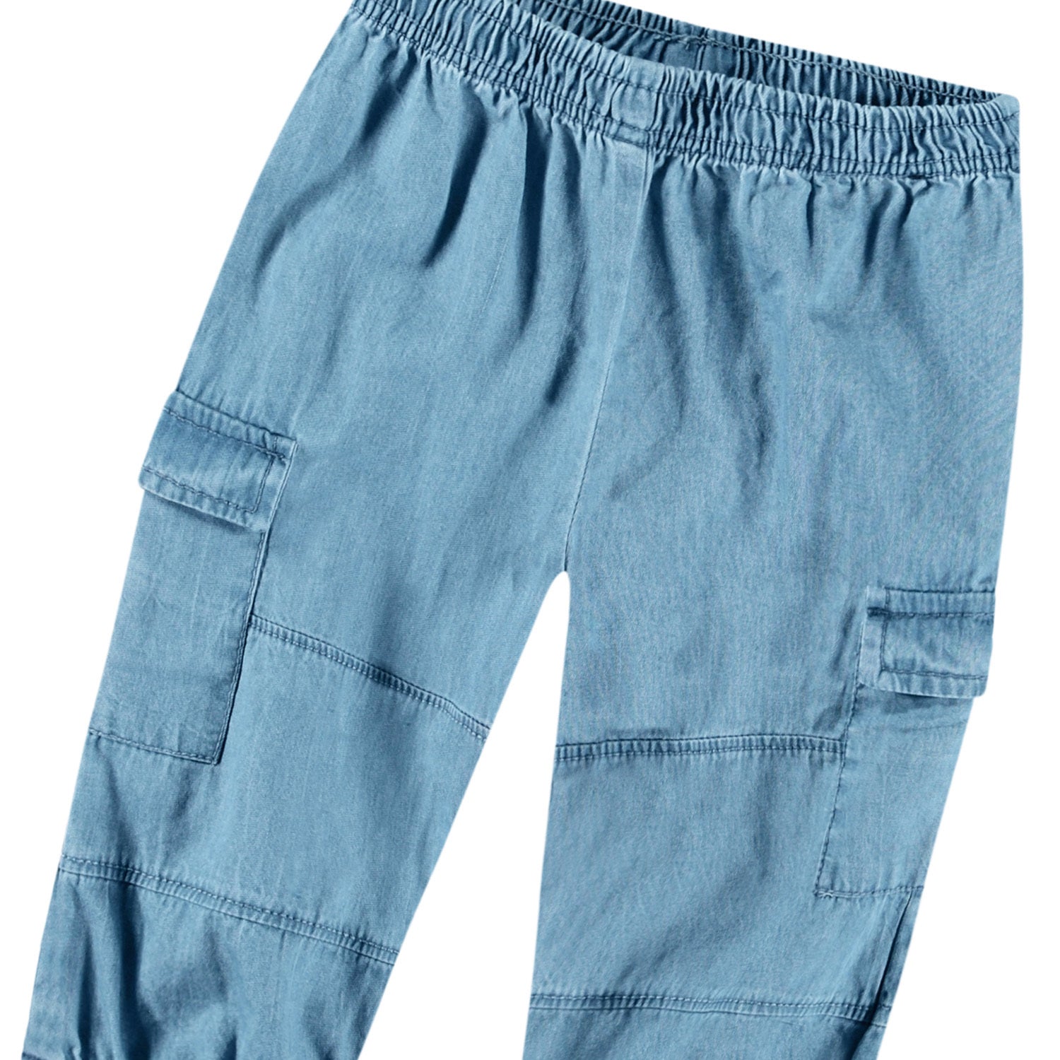 Molo Sae Woven Denim Pants for Women - High Waist Stretch Jeans with Pockets | Casual, Office & Travel Wear
