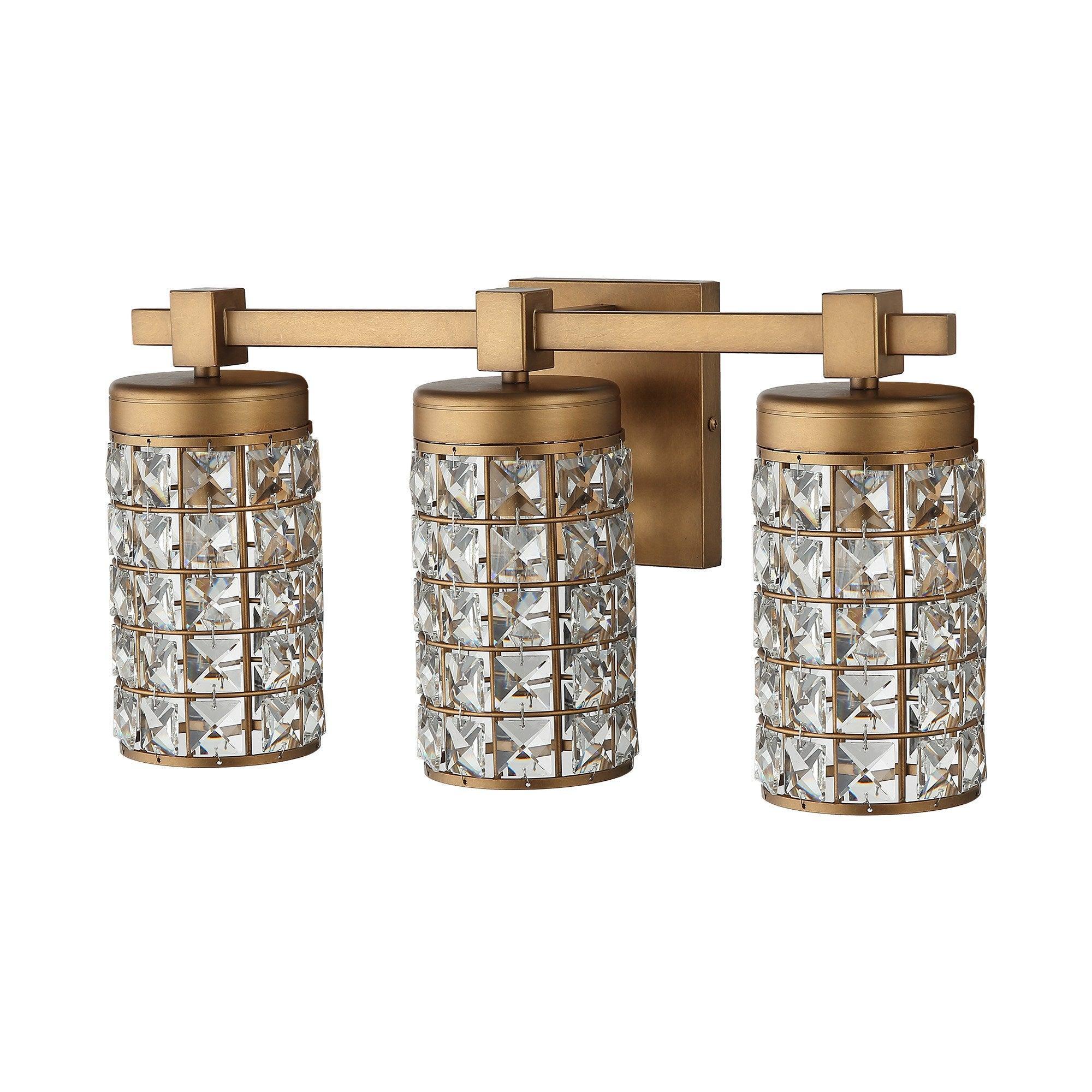 3-Light Modern Gold Wall Sconce - Elegant Lighting for Living Room, Bedroom, or Hallway