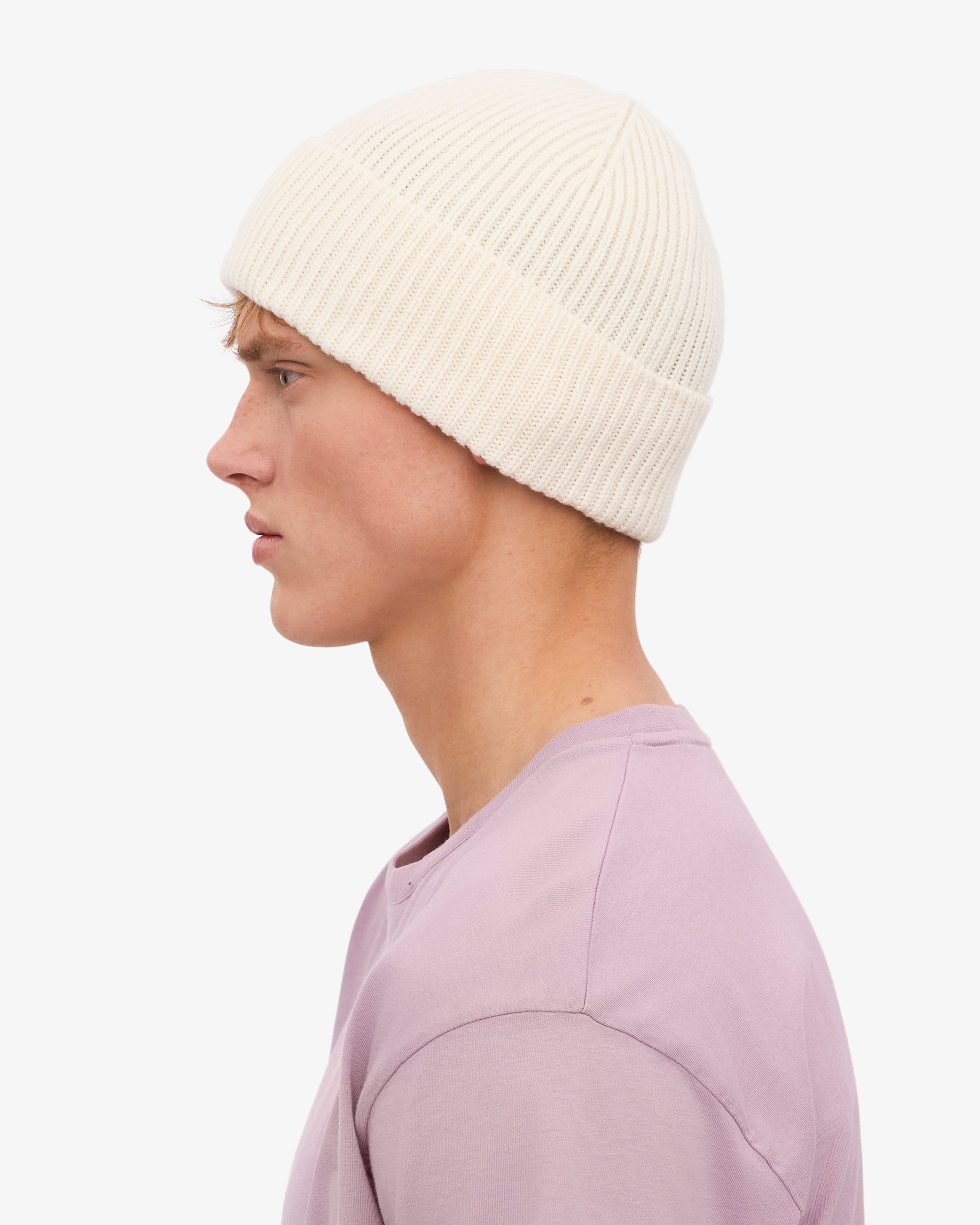 Premium Merino Wool Beanie Hat for Men & Women - Soft & Warm Winter Beanie in Optical White - Perfect for Skiing, Hiking & Outdoor Activities