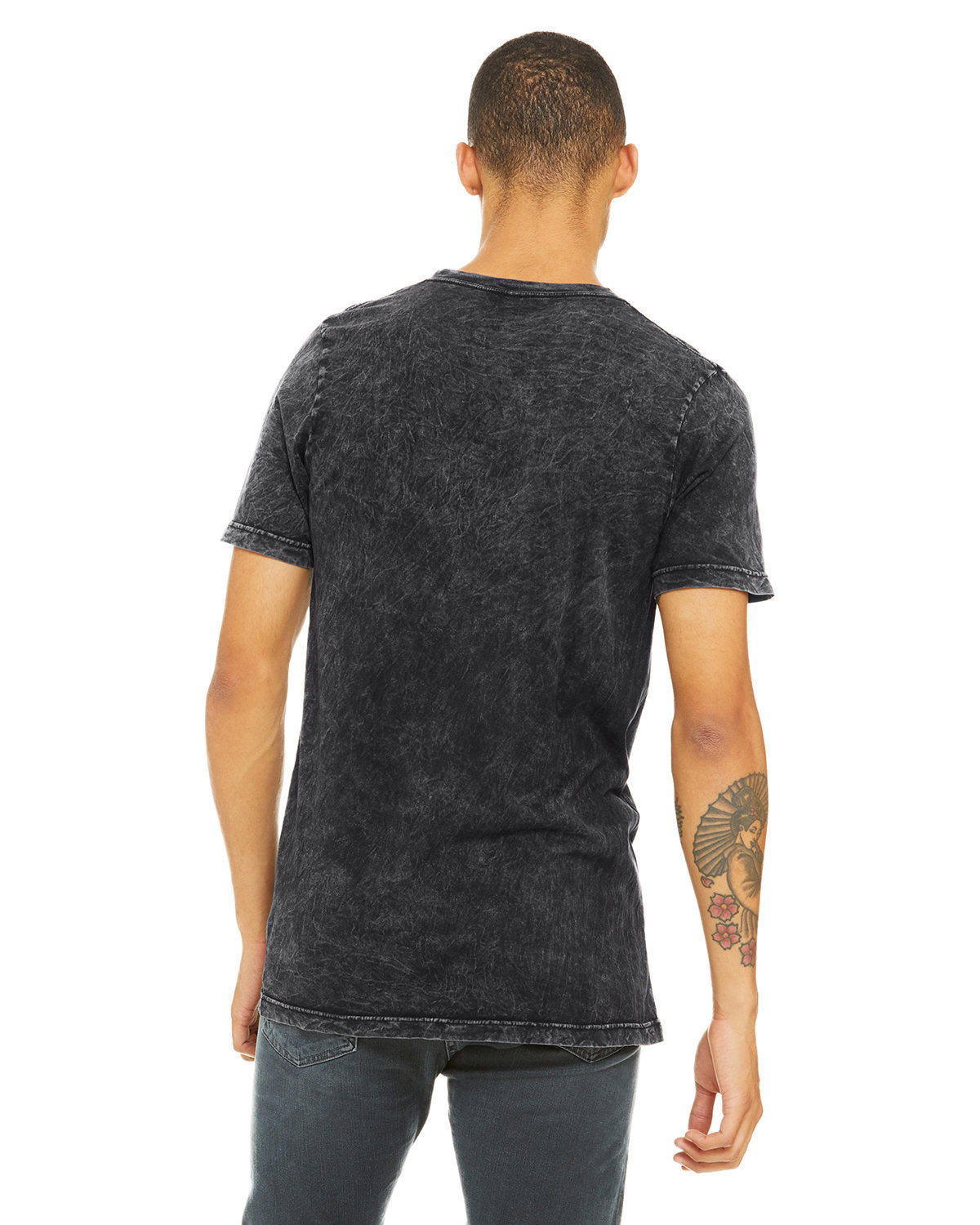 Bella + Canvas 3655C Unisex Textured Jersey V-Neck T-Shirt - Soft Comfort Fit for Men & Women - Perfect for Casual Wear, Layering & Everyday Outfits