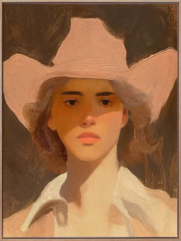 Annie's Dusty Ride Canvas Art Print - Western Cowgirl Wall Decor for Living Room, Bedroom & Office - Perfect for Home, Ranch & Country Style Interiors