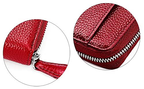 RFID Blocking Genuine Leather Women's Wallet - Zip Around Clutch Wristlet with Long Purse Design | Perfect for Travel, Shopping & Everyday Use