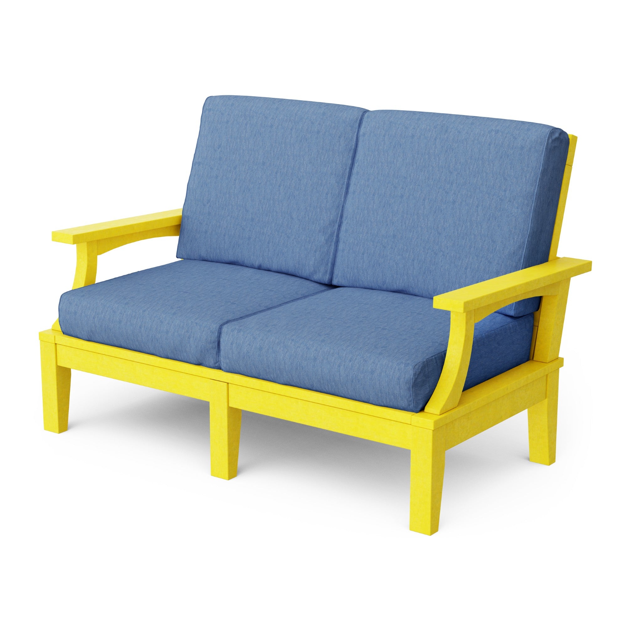 Heritage Deep Seating Love Seat Cushioned Sofa - Outdoor Patio Furniture for Garden, Poolside & Backyard Relaxation
