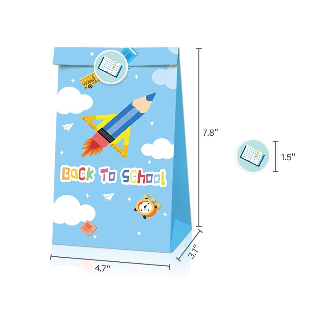 Custom Welcome Back to School Party Favor Bags - Bulk Classroom Supplies for First Day Celebrations, Teacher Gifts & Student Treats