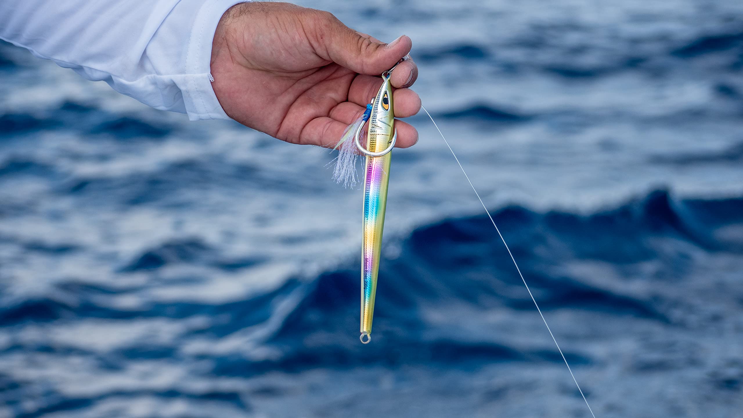 Mustad Moon Riser Jig Fishing Lure - 250g Yellow Fin Tuna Bait for Saltwater Fishing | Perfect for Deep Sea, Offshore, and Trolling Adventures