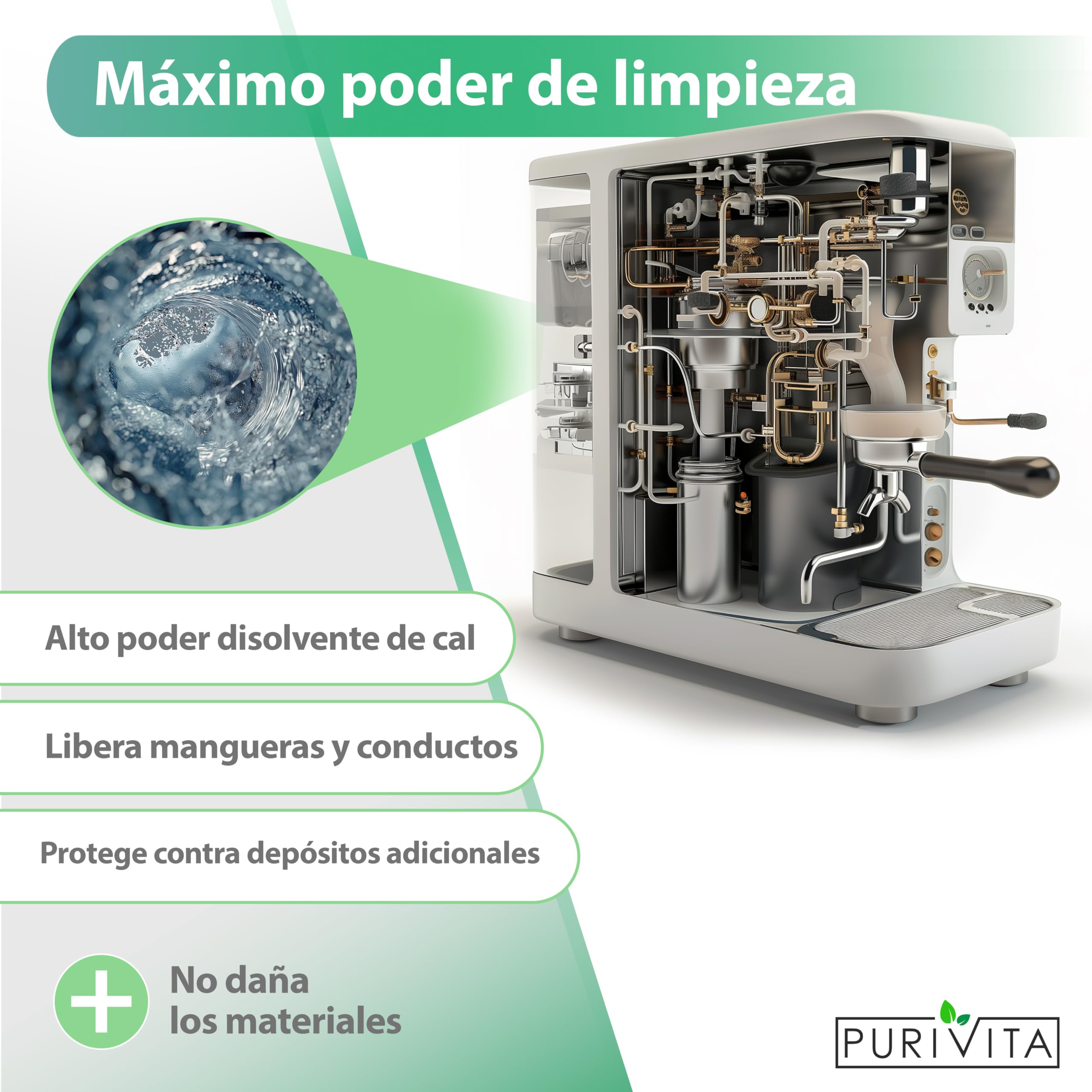 PURIVITA Universal Coffee Maker Descaler - Premium Descaling Solution for All Top Coffee Machine Brands (1 x 750ml) - Remove Limescale & Maintain Brew Quality for Keurig, Nespresso, Espresso Machines