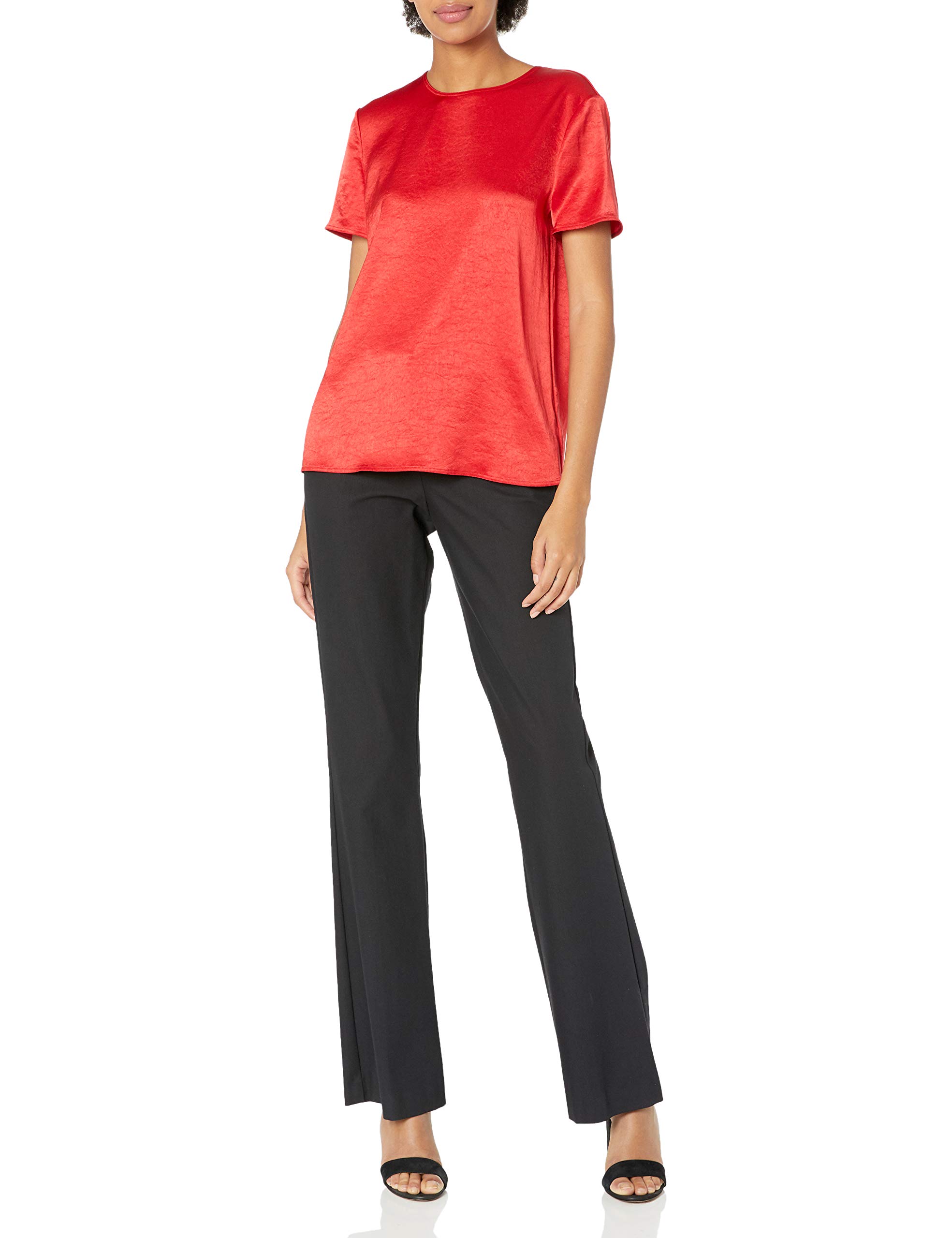 Theory Women's Woven Tee - Soft Casual Short Sleeve T-Shirt for Everyday Wear | Perfect for Office, Weekend Outings & Layering
