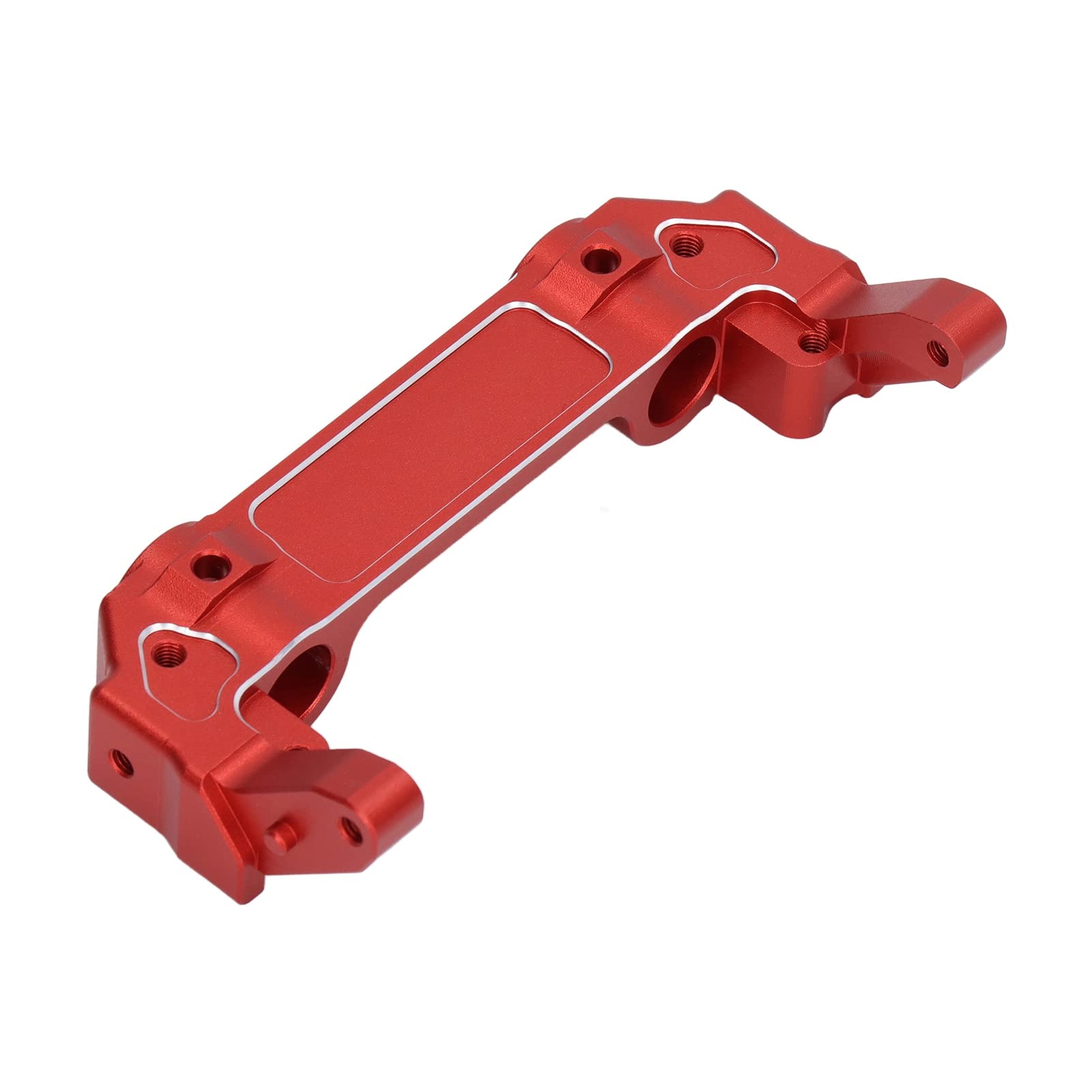 All-Metal Front Bumper Mount for RC Cars | Durable Aluminum Alloy Bracket with Impact Resistance | Perfect for Off-Road Racing & RC Vehicle Protection (Red)