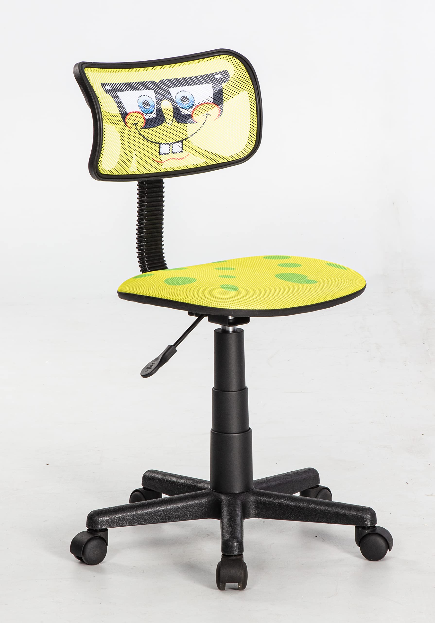 Nickelodeon SpongeBob SquarePants Adjustable Swivel Mesh Rolling Office Chair - Ergonomic Desk Chair for Kids, Teens & Adults - Perfect for Gaming, Studying & Home Office Workspace