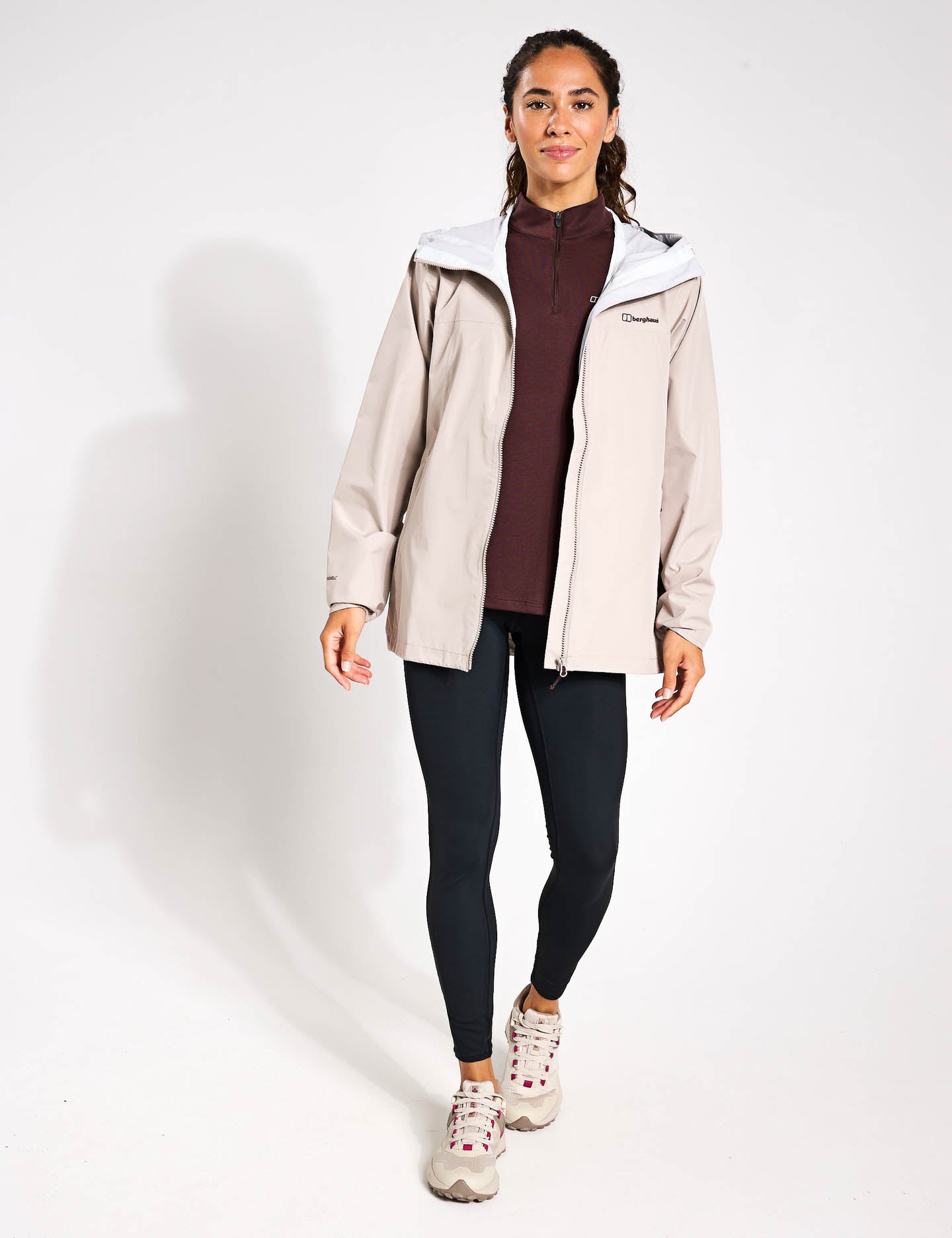 Deluge Pro 3.0 Waterproof Jacket for Men & Women - Lightweight Raincoat with Breathable Technology - Taupe Outdoor Hiking & Travel Windbreaker