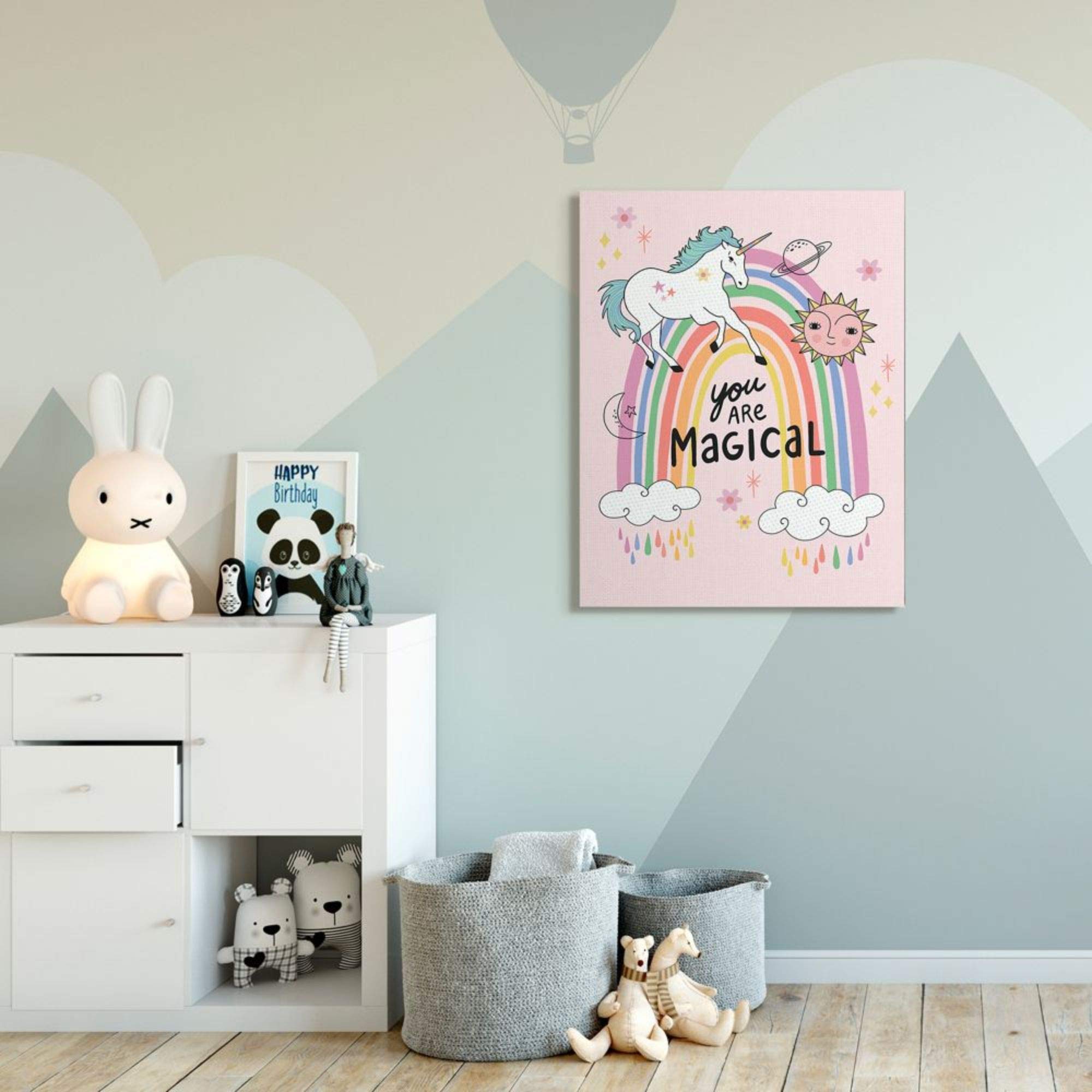 Stupell Industries 'You Are Magical' Fantasy Unicorn Rainbow Wall Art Canvas by Nina Seven - 36