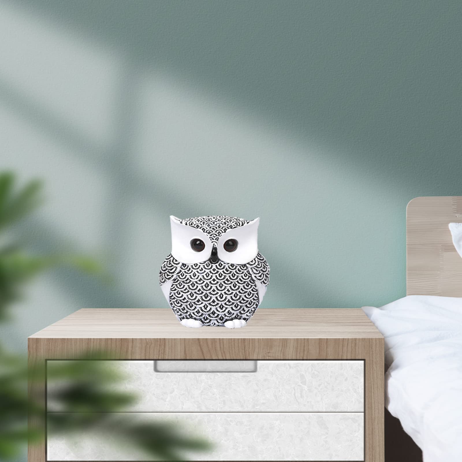 Stylish White Owl Figurines for Home & Office Decor - Small Shelf Accents, Unique Gifts for Owl Lovers - Perfect for Bookshelves, Desks, and Gift Occasions