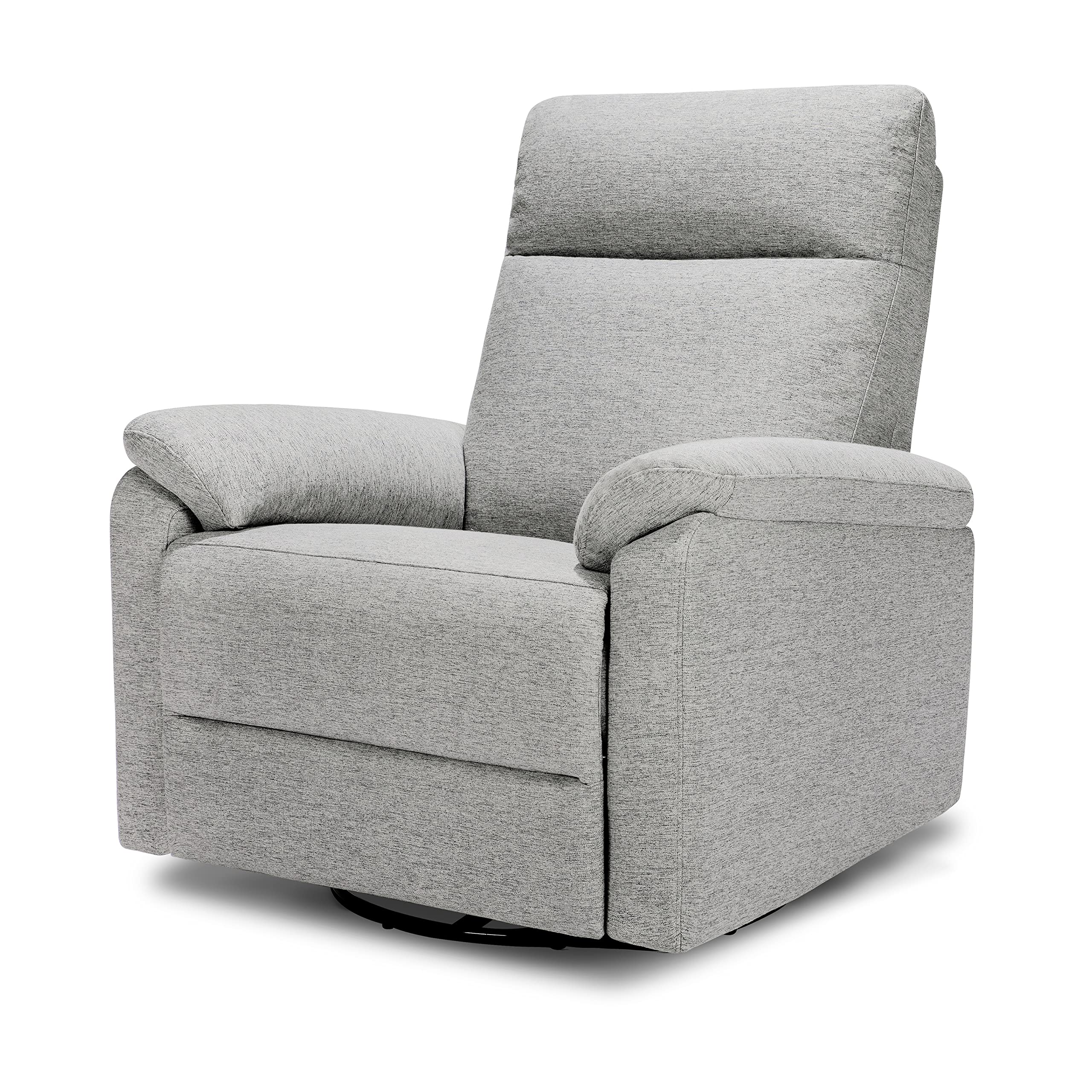 DaVinci Suzy Glider Recliner Nursery Chair - 360° Swivel Rocking Recliner with GREENGUARD Gold, FSC & Certi-PUR US Certification - Comfortable Glider Rocker for Nursery, Living Room & Bedroom (Frost Grey) - Perfect for Breastfeeding, Reading & Relaxing