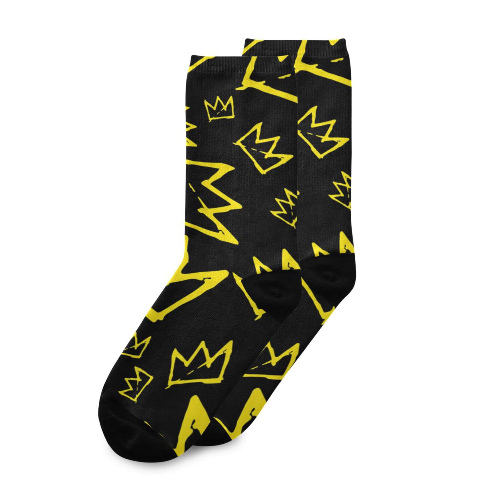 Men's Dress Crew Socks - Cushioned Athletic Casual Calf Socks with Fun Patterns - Novelty Gift Socks for Men - Perfect for Office, Sports & Everyday Wear