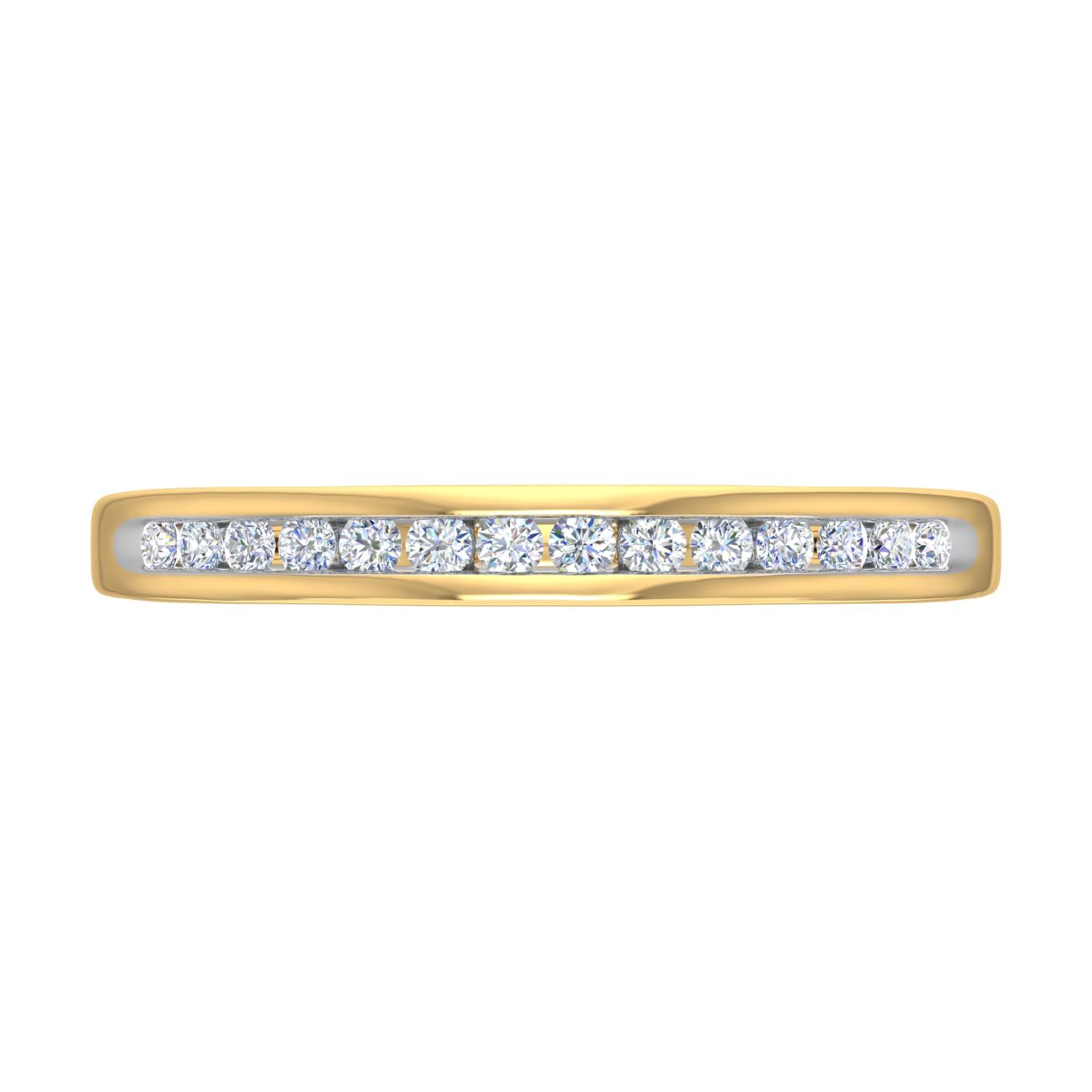 1/5 Carat Channel Set Diamond Wedding Band Ring in 10K Solid Gold - Elegant Bridal Jewelry for Engagement, Anniversary & Special Occasions
