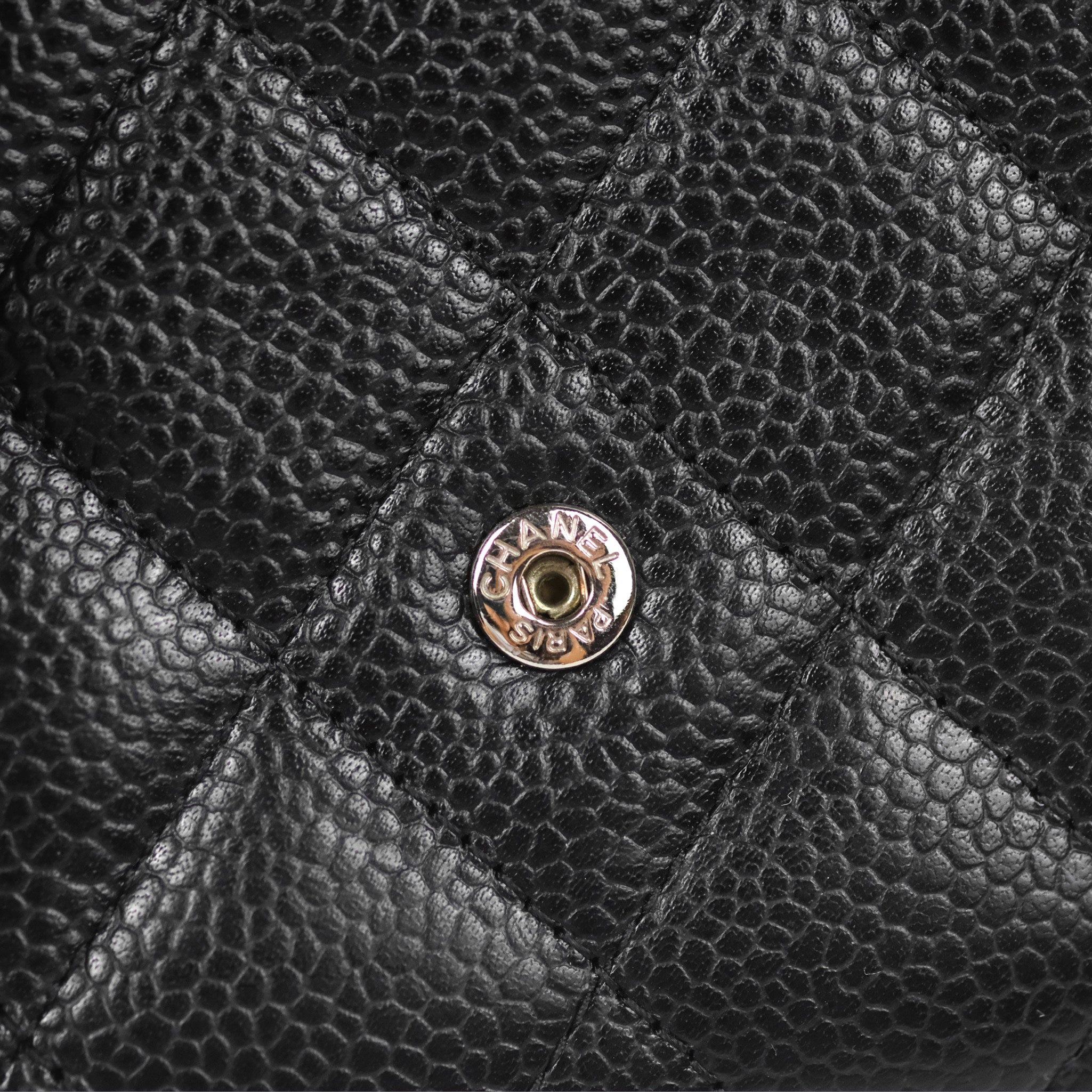 Chanel Classic Flap Wallet Black Caviar Leather with Silver Hardware - Luxury Designer Wallet for Women, Perfect for Everyday Use & Special Occasions