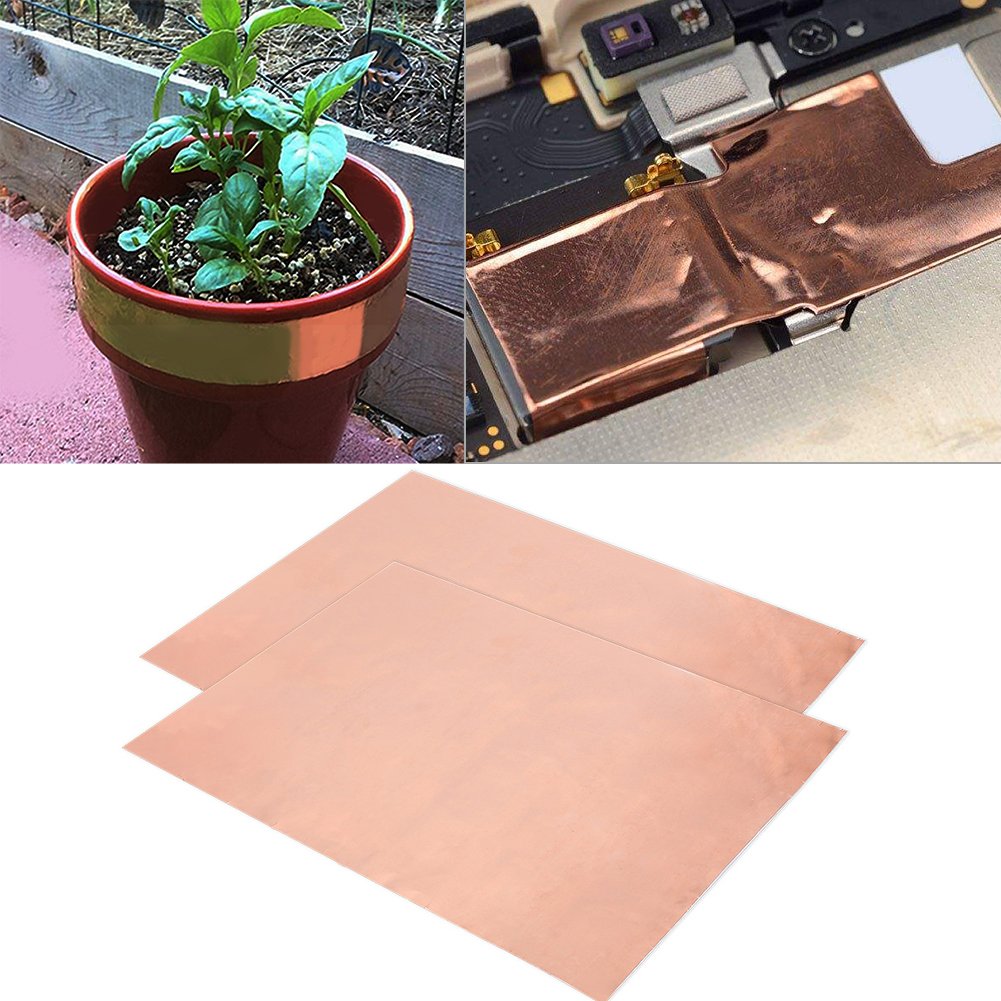 2Pcs Conductive Copper Tape - EMI Shielding, Single Sided Adhesive Copper Foil Tape for Guitar Electronics, Circuit Repair & DIY Projects - Perfect for EMI/RFI Protection, Grounding, and Electrical Repairs